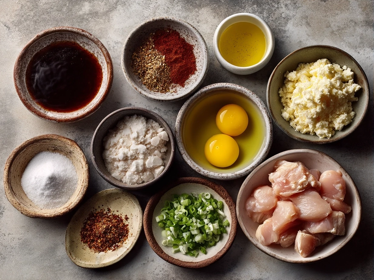 Ingredients for BBQ Chicken Sliders laid out on a kitchen counter