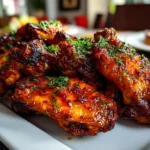 Close-up of freshly prepared crispy chicken wings