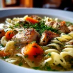 Comforting homemade chicken noodle soup