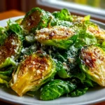 Freshly prepared Brussels Sprouts Caesar salad