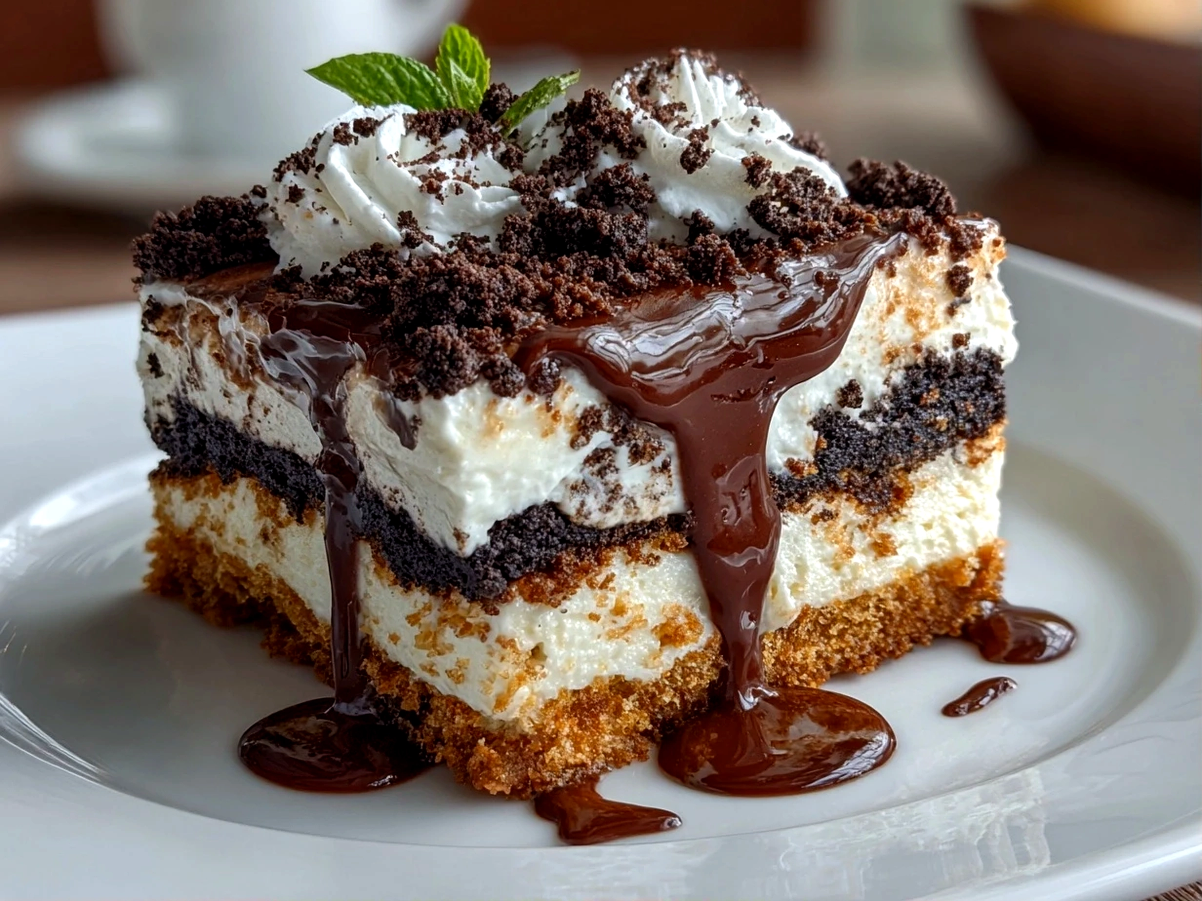 Freshly prepared Classic Dirt Cake Delight