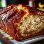 Homemade cinnamon swirl banana bread fresh from oven