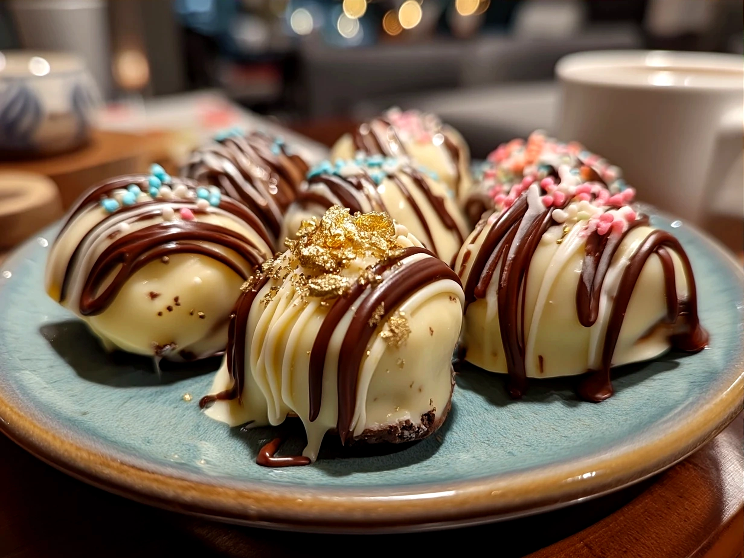 Platter of shaped Oreo truffles ready to serve