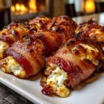 Delicious bacon wrapped grilled cheese fingers