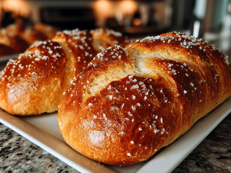 Freshly prepared homemade Italian bread on white plate
