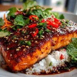 Freshly prepared Honey Glazed Salmon Bowl