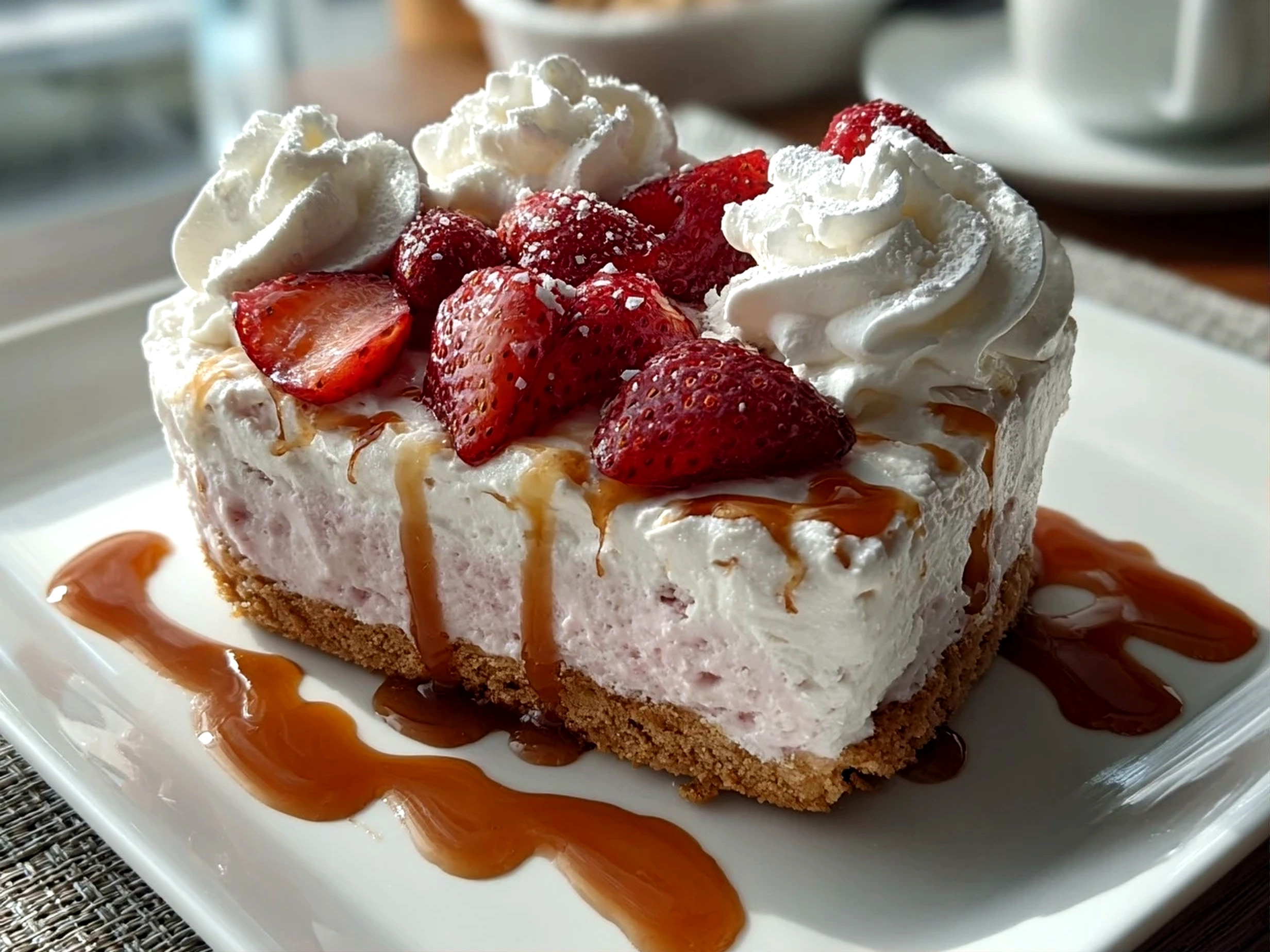 Freshly prepared Valentines Cakes Nice Cream Bowl on white plate