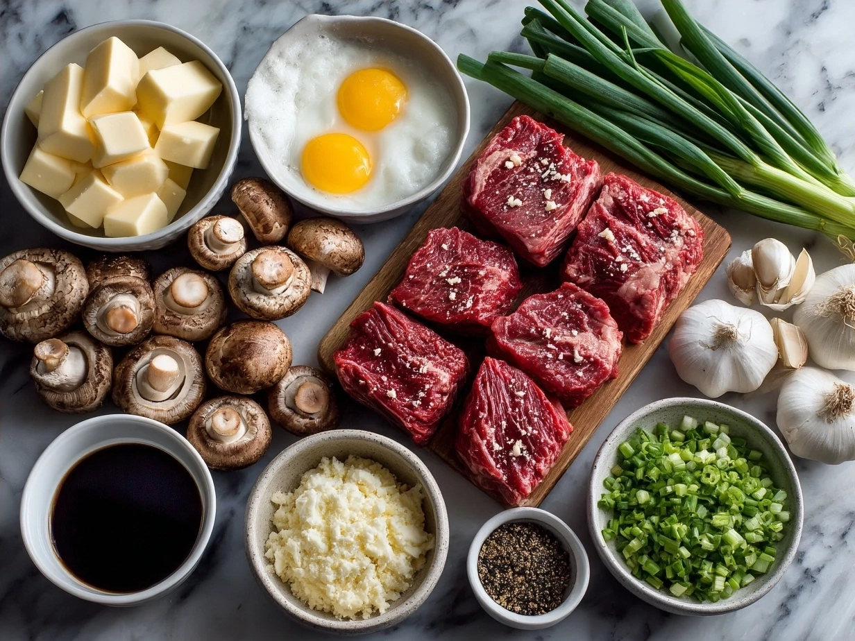Ingredients for Gordon Ramsay Beef Stroganoff