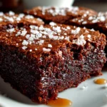 Home cook, taken with iPhone 15. Close-up slight angle of freshly prepared sourdough discard brownies on white plate. Mouthwatering --ar 4:3 --style raw --s 260