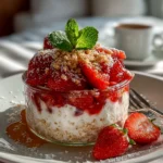 Homemade Strawberry Cheesecake Overnight Oats